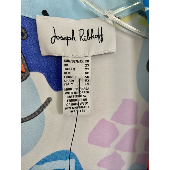 Joseph Ribkoff Multi-Color Abstract Open Front Blazer Sz 20 - Picture 5 of 13